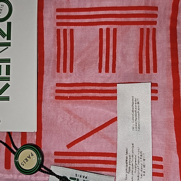 Scarf Kenzo Paris NWT Flamingo Pink - Picture 5 of 6